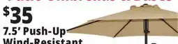 Ocean State Job Lot 7.5' Wind Resistant Steel Patio Umbrella with Push Lift offer