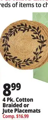 Ocean State Job Lot All-Seasons Indoor/Outdoor 15 Woven Placemats Set of 4 offer