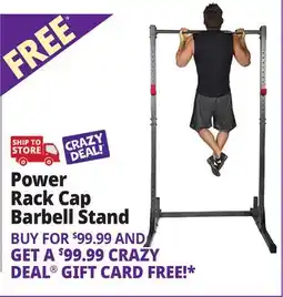 Ocean State Job Lot Power Rack Cap Barbell Stand offer