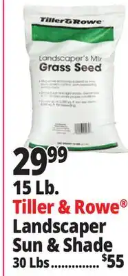 Ocean State Job Lot Tiller & Rowe Landscaper's Mix Grass Seed 15 lbs offer