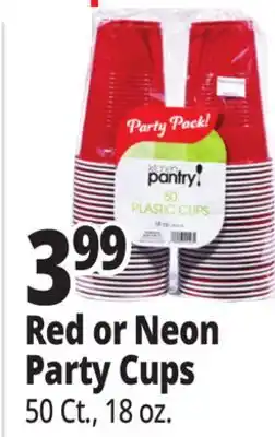 Ocean State Job Lot Kitchen Pantry Red Plastic Cups 50 Count offer