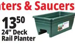 Ocean State Job Lot Green Deck Rail Planter 24 offer