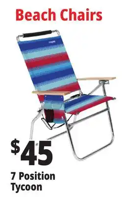 Ocean State Job Lot 7-Position Copa Hi-Back Big Tycoon Beach Chair offer