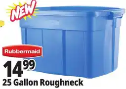 Ocean State Job Lot Rubbermaid 25 Gallon Roughneck offer