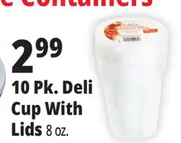 Ocean State Job Lot Deli Storage 8 oz Round Containers with Lids 10 Count offer