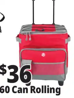 Ocean State Job Lot North Peak 60-Can Rolling Cooler Red offer