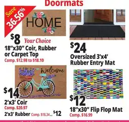 Ocean State Job Lot Doormats offer