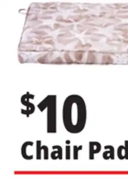 Ocean State Job Lot Beige Stripped Chair Cushion offer