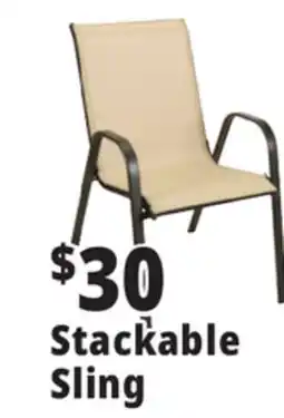 Ocean State Job Lot Steel Stacking Sling Chair offer