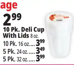 Ocean State Job Lot 10 Pk. Deli Cup With Lids offer