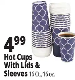 Ocean State Job Lot Smith & Callahan Hot Cups With Lids & Sleeves 16 ct 16 oz offer