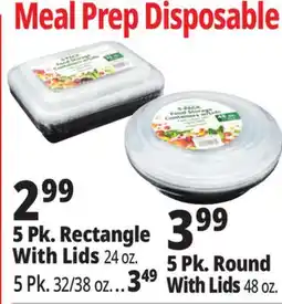 Ocean State Job Lot Meal Prep Disposable Containers offer