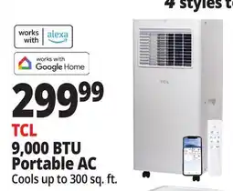 Ocean State Job Lot TCL 9 500 BTU (6 000 DOE) Smart Portable Air Conditioner offer