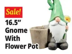 Ocean State Job Lot Gnome With Flower Pot 16.5 offer