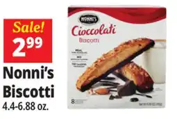 Ocean State Job Lot Nonni's Limone Biscotti 6.88 oz offer