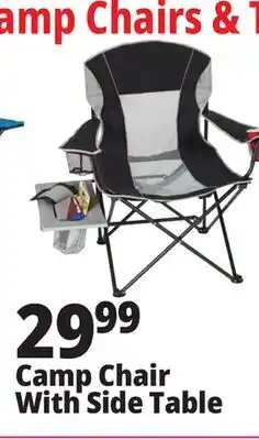 Ocean State Job Lot Oversized Folding Camp Chair with Side Table offer