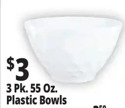 Ocean State Job Lot 3 Pk. 55 oz. Plastic Bowls offer