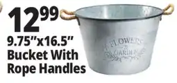 Ocean State Job Lot Extra Large Galvanized Steel Bucket With Rope Handles offer