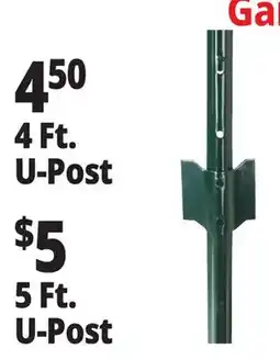 Ocean State Job Lot Tiller & Rowe Steel Garden Fence U-Post 5' offer