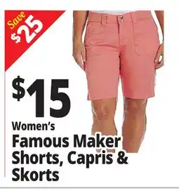 Ocean State Job Lot Women's Famous Maker Shorts,Capris & Skorts offer