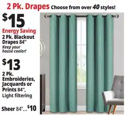 Ocean State Job Lot 2 Pk. Drapes offer