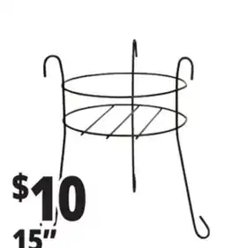 Ocean State Job Lot Black Plant Stand 15 offer
