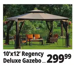 Ocean State Job Lot Regency II 10' x 12' Gazebo with Netting Brown offer