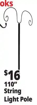 Ocean State Job Lot Outdoor Living Accents Wrought Iron Outdoor String Light Pole 110 offer
