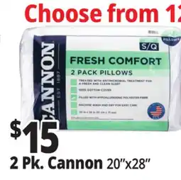 Ocean State Job Lot Cannon Fresh Comfort Bed Pillows offer
