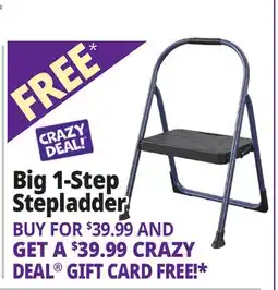 Ocean State Job Lot Cosco 1-Step Folding Step Stool with Handle offer