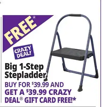 Ocean State Job Lot Cosco 1-Step Folding Step Stool with Handle offer