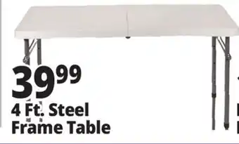 Ocean State Job Lot 4 Ft. Steel Frame Table offer