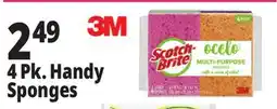 Ocean State Job Lot Scotch-Brite Ocelo Multi-Purpose 3M Sponges 4 Count offer