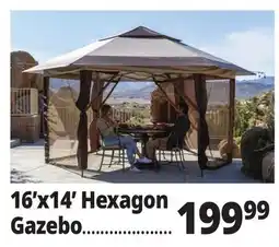 Ocean State Job Lot Hexagon Pop Up Gazebo 16' x 14' offer