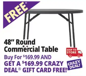 Ocean State Job Lot Cosco Zown Commercial 4' Round Banquet Table Gray offer