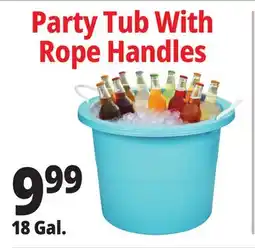 Ocean State Job Lot Gracious Living Party Tub with Rope Handles offer