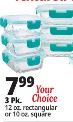 Ocean State Job Lot 3 Pk. Textured Glass Storage offer