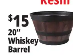 Ocean State Job Lot Whiskey Barrel Resin Planter 20 offer