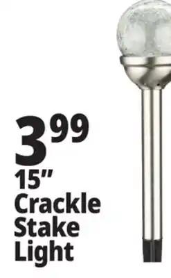 Ocean State Job Lot Outdoor Living Accents Solar Crackle LED Garden Stake 15 offer