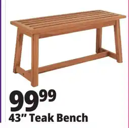 Ocean State Job Lot 43 Teak Bench Benches offer