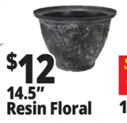 Ocean State Job Lot Floral Resin Planter 14.5 offer