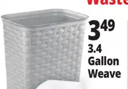 Ocean State Job Lot Sterlite 3.4 Gal. Weave Wastebasket offer