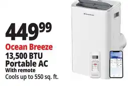 Ocean State Job Lot Ocean Breeze 13 500 BTU Portable Air Conditioner offer