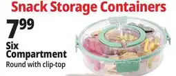 Ocean State Job Lot Round Snack Tray Food Container offer