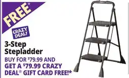 Ocean State Job Lot Cosco 3-Step Folding Step Stool with Top Cap Black offer