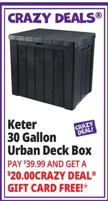 Ocean State Job Lot Keter 30 Gallon Urban Deck Box offer