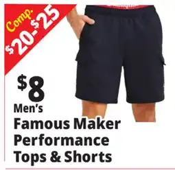 Ocean State Job Lot Men's Famous Maker Performance Tops & Shorts offer