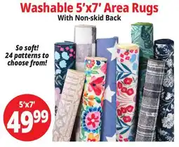 Ocean State Job Lot Washable 5'x7' Area Rugs With Non-skid Back offer