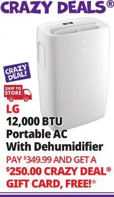 Ocean State Job Lot LG 12 000 BTU (7 000 DOE) Portable Air Conditioner with Dehumidifier (Factory Refurbished) offer