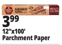 Ocean State Job Lot Baker's Choice Parchment Paper 100 sq ft offer